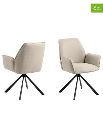 Actona 2er-Set: Esszimmerstühle "Glenda" in Beige - (B)61 x (H)88,5 x (T)63 cm