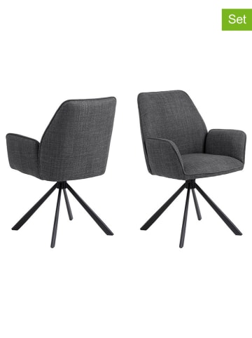Actona 2er-Set: Esszimmerstühle "Glenda" in Dunkelgrau - (B)61 x (H)88,5 x (T)63 cm