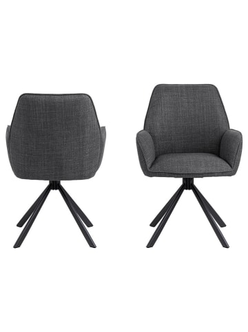 Actona 2er-Set: Esszimmerstühle "Glenda" in Dunkelgrau - (B)61 x (H)88,5 x (T)63 cm