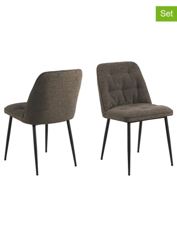 Actona 2-delige set: eetkamerstoelen "Brooke" taupe - (B)50 x (H)84 x (D)55 cm