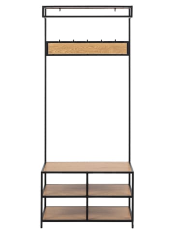 Actona Wieszak "Seaford" w kolorze jasnobrązowo-czarnym na ubrania - 77 x 185 x 40 cm