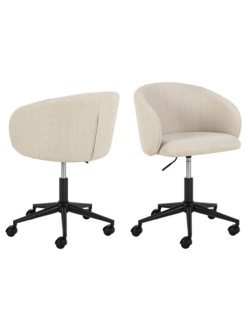 Actona Bureaustoel "Eleanor" beige/zwart - (B)56 x (H)83 x (D)57 cm