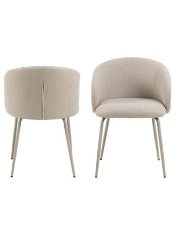 Actona 2er-Set: Esszimmerstühle "Eleanor" in Beige - (B)55,5 x (H)79 x (T)55 cm