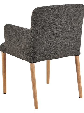 Actona 2-delige set: eetkamerstoelen "Zoe" antraciet - (B)56 x (H)83 x (D)60 cm