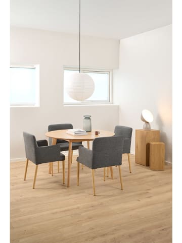 Actona 2-delige set: eetkamerstoelen "Zoe" antraciet - (B)56 x (H)83 x (D)60 cm