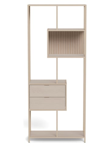 Actona Bücherregal "Seaford" in Hellgrau - (B)77 x (H)185 x (T)35 cm