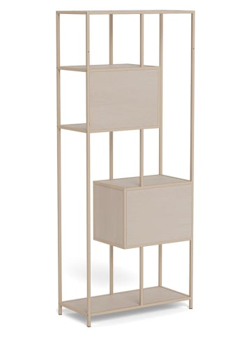 Actona Bücherregal "Seaford" in Hellgrau - (B)77 x (H)185 x (T)35 cm