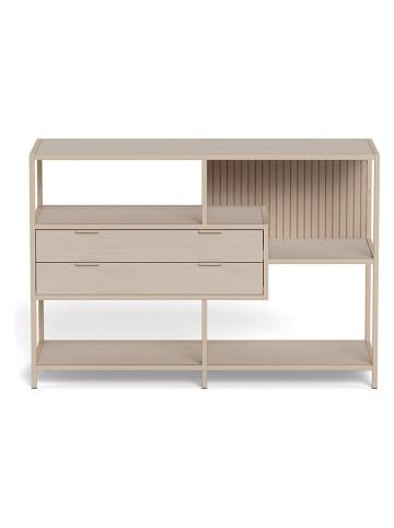 Actona Bücherregal "Seaford" in Hellgrau - (B)114 x (H)78 x (T)35 cm