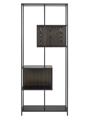 Actona Bücherregal "Seaford" in Schwarz - (B)77 x (H)185 x (T)35 cm
