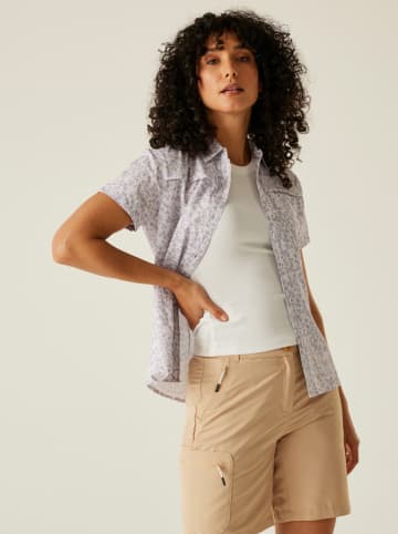 Regatta Koszula funkcyjna "Packaway" w kolorze biało-fioletowym