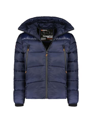 Geographical Norway Doorgestikte jas "Bayou" donkerblauw