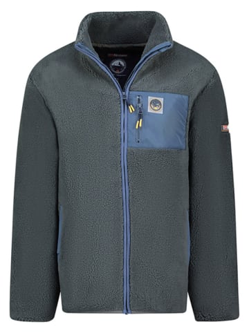 Geographical Norway Kurtka polarowa "Urock" w kolorze niebiesko-antracytowym