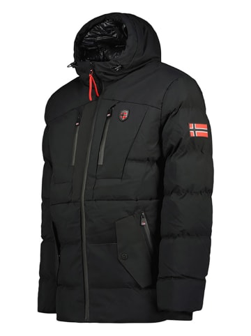 Geographical Norway Doorgestikte jas "Cachot" zwart