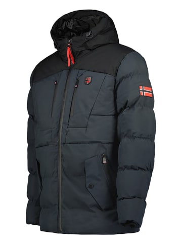 Geographical Norway Kurtka pikowana "Cachot" w kolorze czarno-granatowym