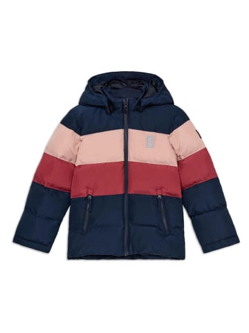 LEGO Kurtka pikowana "Jipe" w kolorze granatowo-jasnoróżowo-czerwonym