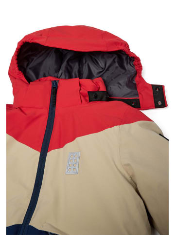 LEGO Ski-/ Snowboardjacke "Jested" in Dunkelblau/ Beige/ Rot