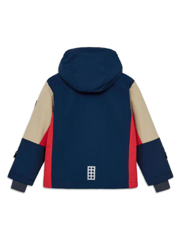 LEGO Ski-/ Snowboardjacke "Jaz" in Dunkelblau/ Rot/ Beige