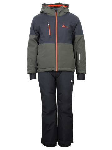 Peak Mountain 2tlg. Ski-/ Snowboardoutfit "Eruby" in Khaki/ Schwarz