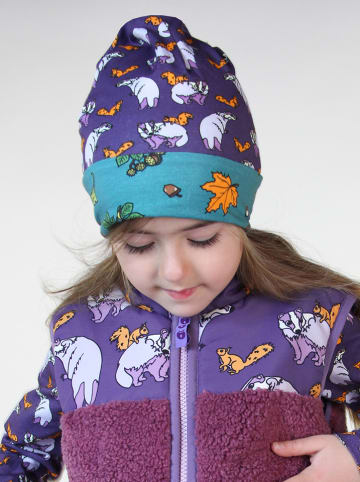Småfolk Wendemütze in Lila/ Bunt