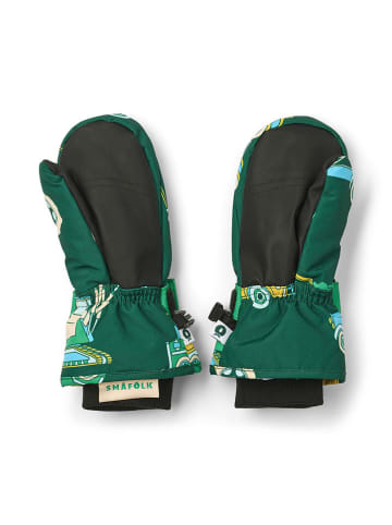 Småfolk Fäustlinge "Fahrzeuge" in Grün