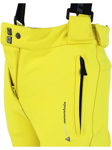 Peak Mountain Softshell-ski-/snowboardbroek geel