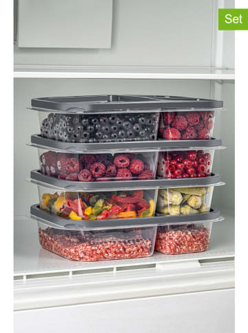 Violeta Home 4-delige set: voorraadcontainers antraciet - (B)24 x (H)15 x (D)5 cm