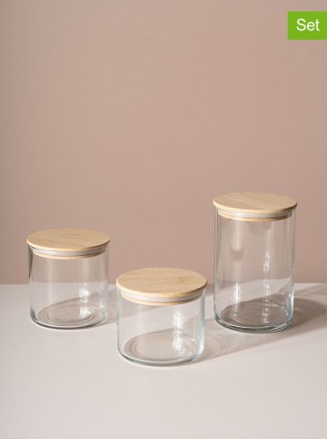 Violeta Home Pojemniki (3 szt.) w kolorze beżowym