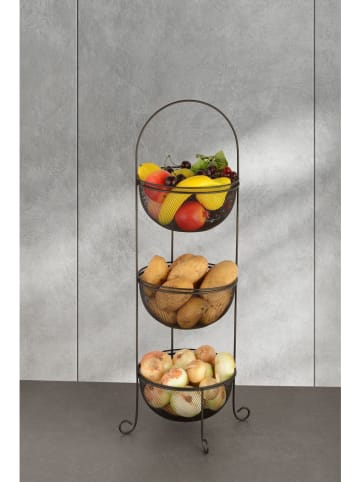 Violeta Home Obstkorb in Schwarz - (H)85 cm