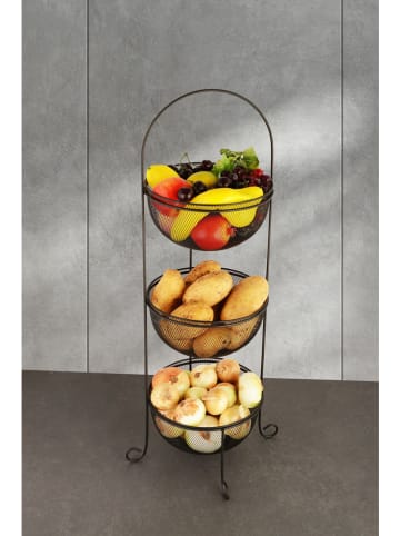 Violeta Home Obstkorb in Schwarz - (H)85 cm