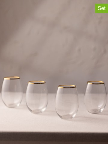 Violeta Home 4er-Set: Gläser in Gold - 570 ml
