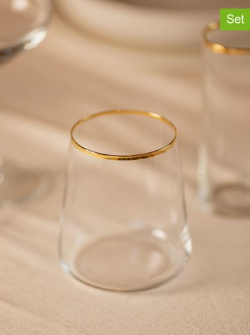 Violeta Home 4er-Set: Gläser in Gold - 420 ml
