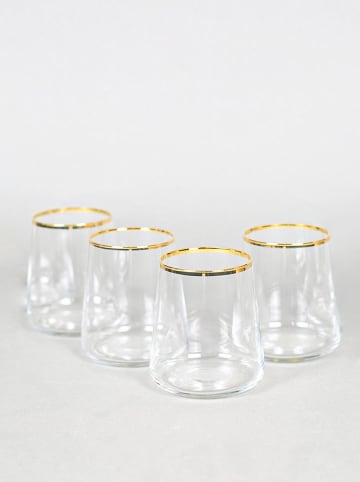 Violeta Home Szklanki (4 szt.) w kolorze złotym - 420 ml