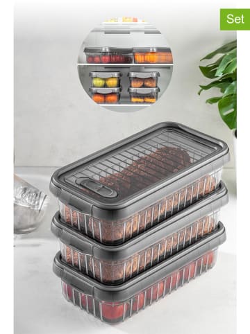 Violeta Home 2er-Set: Vorratsbehälter in Anthrazit - 2 l