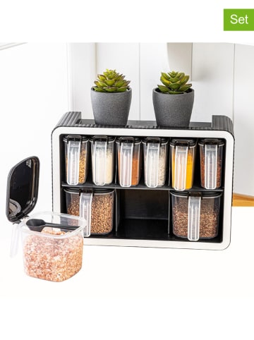 Violeta Home 10-delige voorraadpottenset zwart