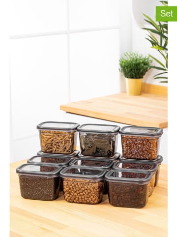 Violeta Home 12er-Set: Vorratsbehälter in Anthrazit - 0,8 l