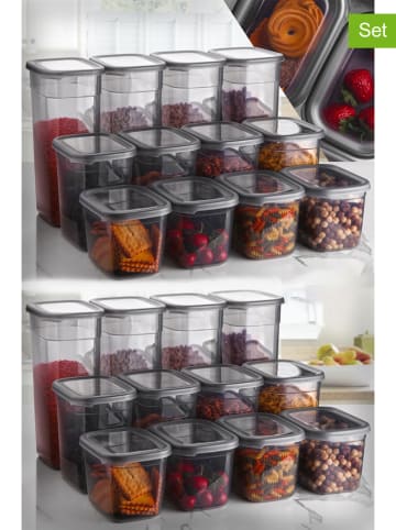 Violeta Home 24er-Set: Vorratsbehälter in Grau
