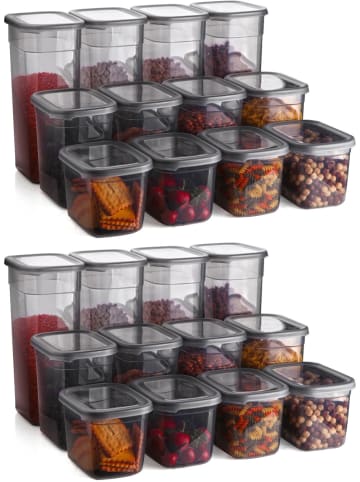 Violeta Home 24er-Set: Vorratsbehälter in Grau