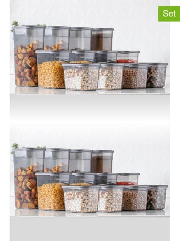 Violeta Home 24-delige set: voorraadpotten grijs