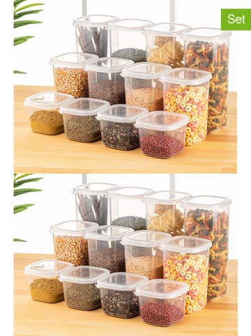 Violeta Home 24-delige set: voorraadcontainers transparant