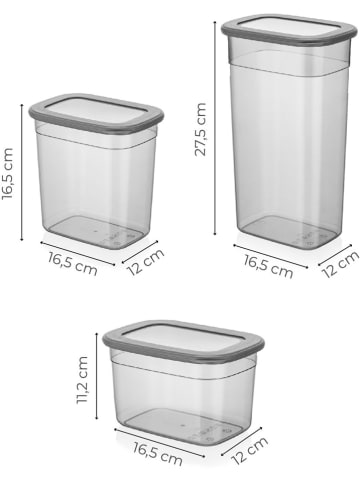 Violeta Home 24-delige set: voorraadpotten grijs