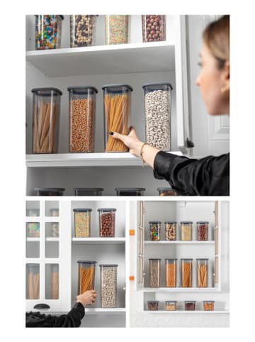 Violeta Home 3er-Set: Vorratsbehälter in Grau - 1,75 l