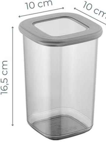 Violeta Home 12er-Set: Vorratsbehälter in Grau - 1,2 l