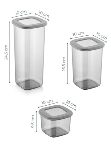 Violeta Home 24-delige set: voorraadpotten grijs