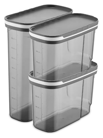 Violeta Home 3er-Set: Vorratsbehälter in Grau