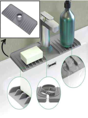 Violeta Home Afdruipmat grijs - (B)37 x (H)13,7 x (D)1,5 cm