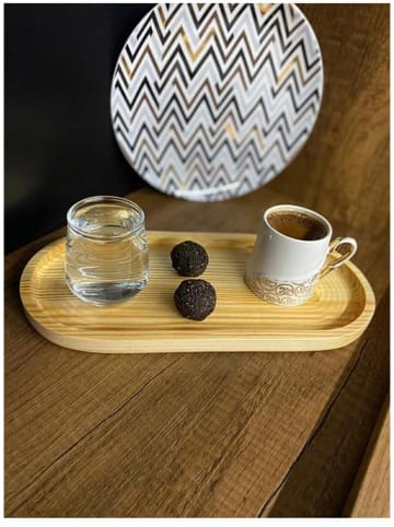 Violeta Home Tablett in Hellbraun - (L)27 x (B)12,5 cm