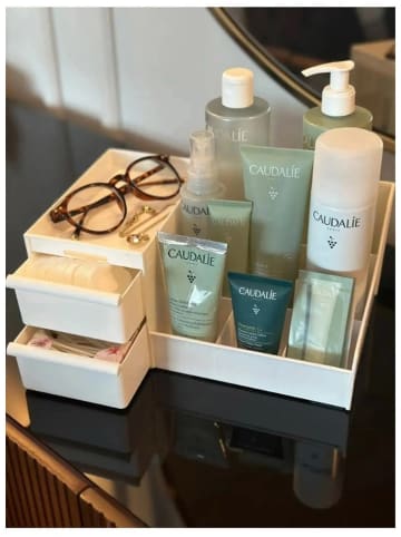 Violeta Home Make-Up-Organizer in Weiß - (B)28 x (H)17 x (T)13 cm