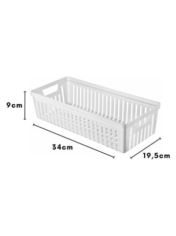 Violeta Home 3er-Set: Schubladen-Organizer in Weiß - (B)34 x (H)9 cm