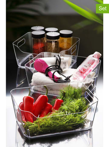 Violeta Home 3-delige set: koelkastorganizers transparant - (B)30,5 x (H)12,5 x (D)21,5 cm