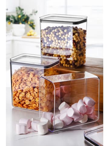 Violeta Home 3er-Set: Vorratsbehälter in Transparent - 2,6 l
